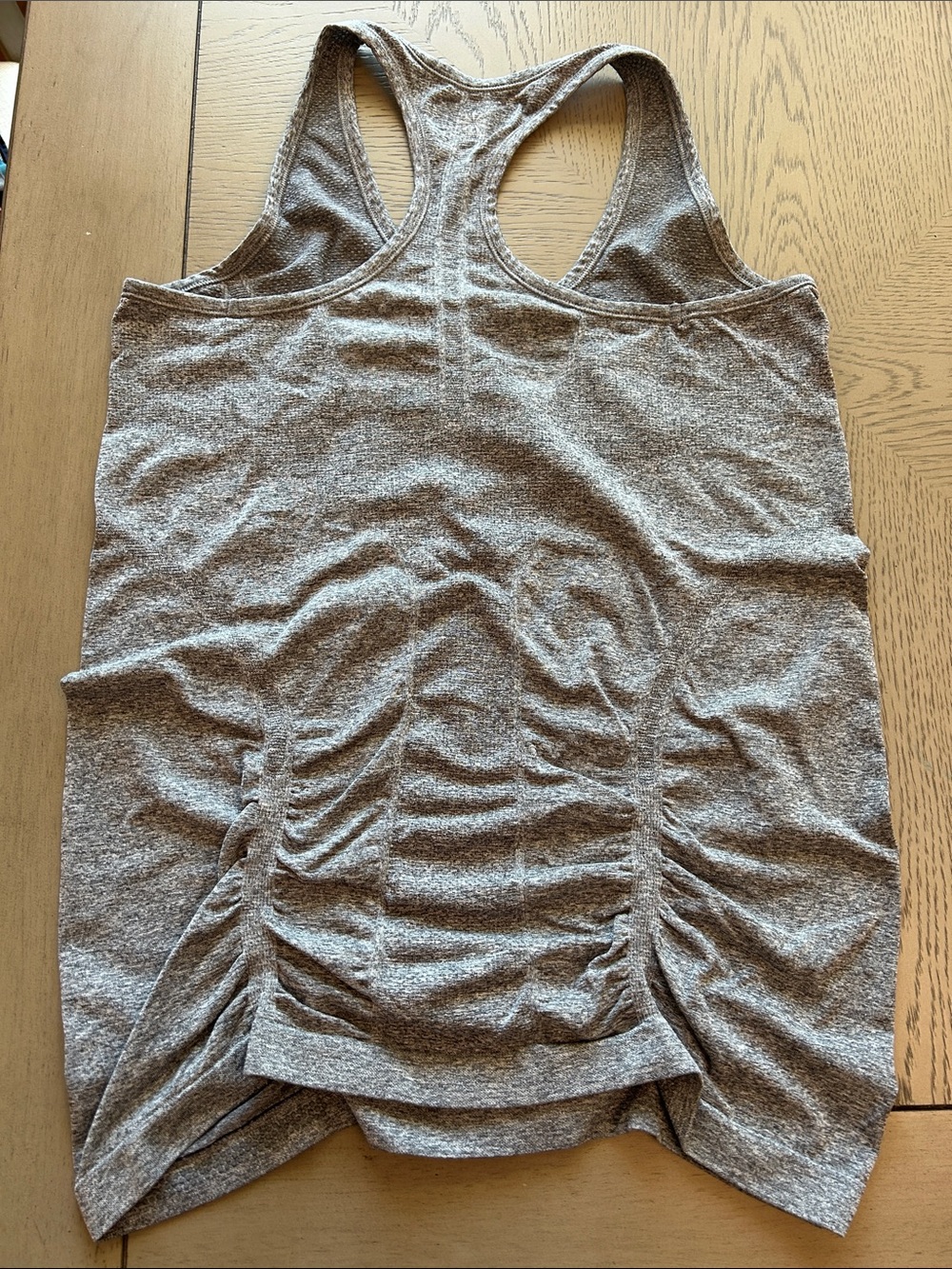 Athleta Racerback Ruched Tank Tops - Red & Gray L - Picture 4 of 11